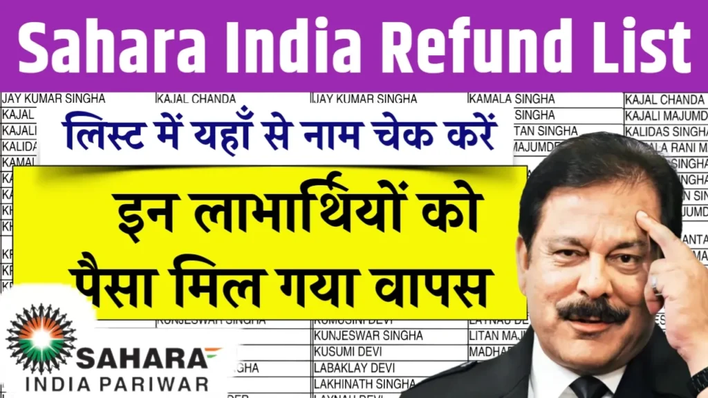 Sahara India Refund List 2024